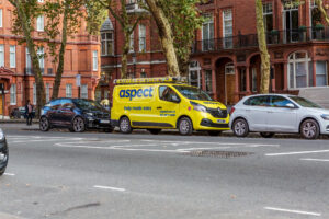Aspect is the well-known property maintenance company in London that is recognised for its signature yellow and blue vans, which are a common sight on the roads of London.