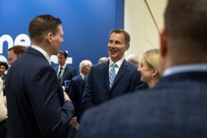 Jeremy Hunt says it is important for the government to engage with a body that is representative of the business community and there is "no point" in talking to the CBI while the lobby group is dealing with allegations that have brought its future into doubt.