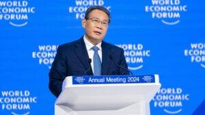 China’s economy is open for business to foreign investors, the country’s premier has said, as he extolled the virtues of a rich middle class ready to consume expensive western goods.